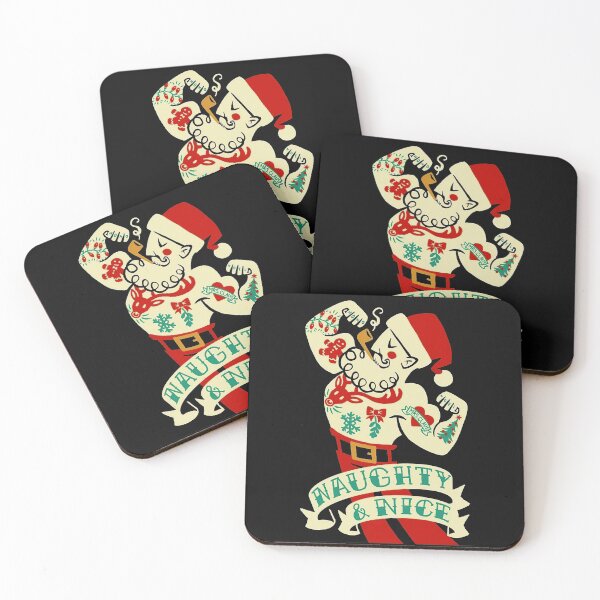 Item preview, Tattoo Santa Christmas Naughty and Nice  designed and sold by giangtran.