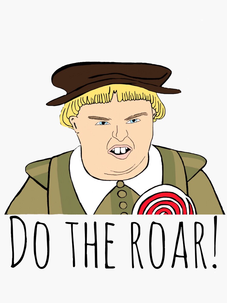 Do The Roar Kid Sticker For Sale By Froggyleggs Redbubble   Bg,f8f8f8 Flat,750x,075,f Pad,750x1000,f8f8f8 