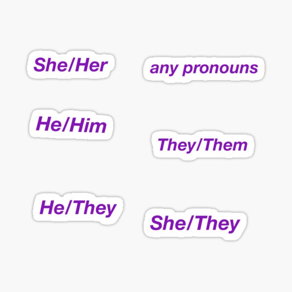 pronoun sticker pack Sticker