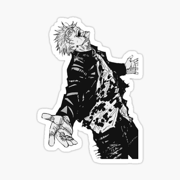 jujustu kaisen - gojo satoru anime black and white black friday sales Sticker