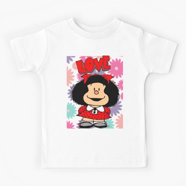 Copy of Love,amor y mafalda rodeada de corazones Camiseta para niños