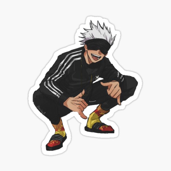 jujustu kaisen - gojo satoru anime noir et blanc ventes vendredi noir Sticker