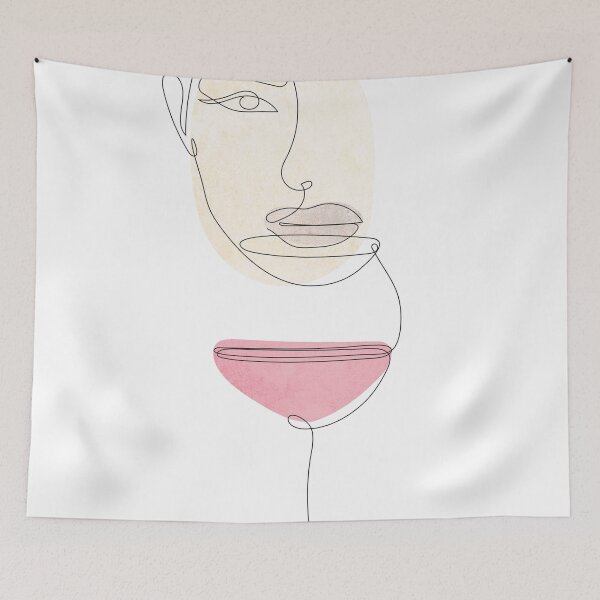 Item preview, female wine line designed and sold by SurfolioPrints.
