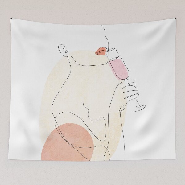 Item preview, Wine line art designed and sold by SurfolioPrints.