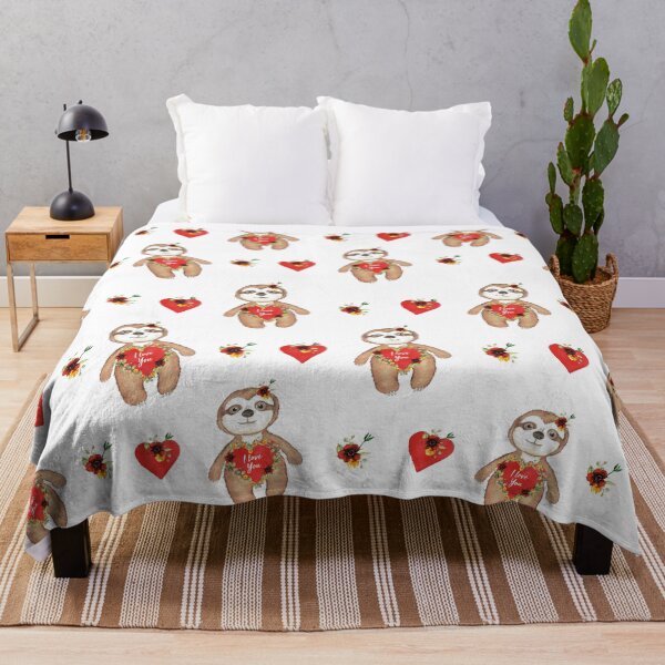 Item preview, Cute Valentines Sloth bear I love you in watercolor designed and sold by latiendadearyam.