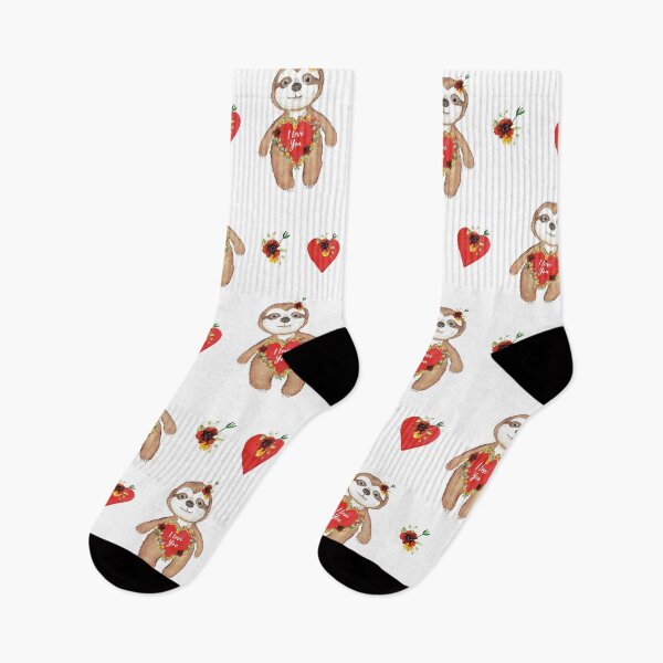 Item preview, Cute Valentines Sloth bear I love you in watercolor designed and sold by latiendadearyam.