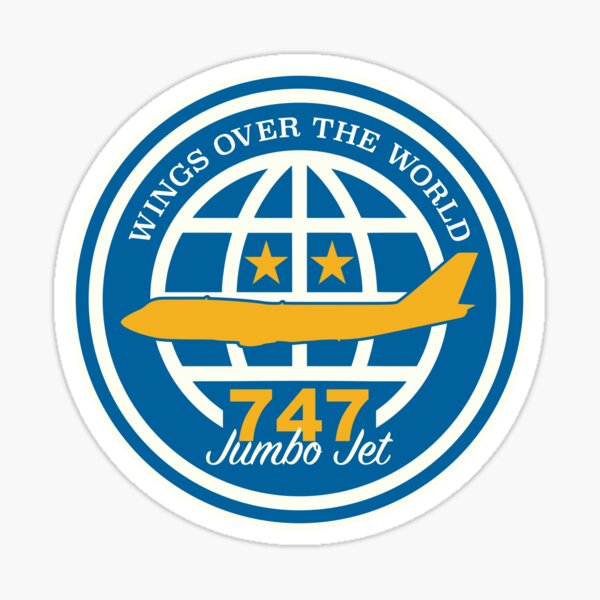 747 Jumbo Jet Sticker