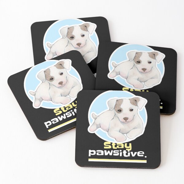 Item preview, Stay pawsitive! Animal pun designed and sold by CocoAndMore.