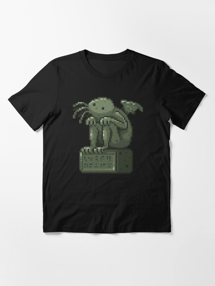 Alternate view of Pixel Cthulhu Essential T-Shirt
