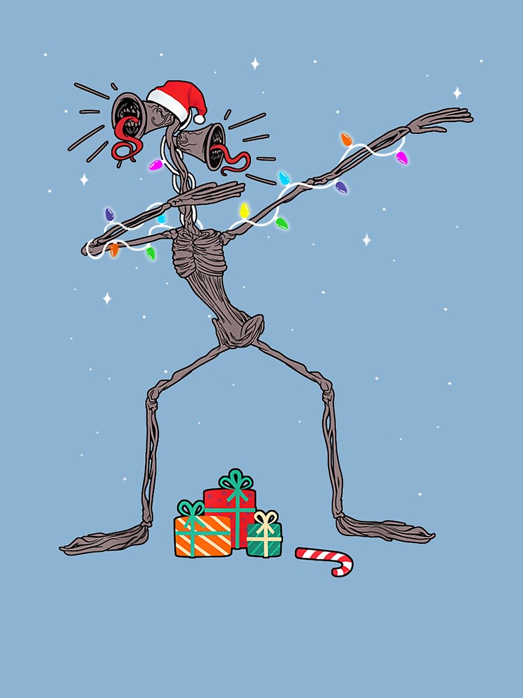 Creepy Funny Dabbing Siren Head Christmas' Sticker
