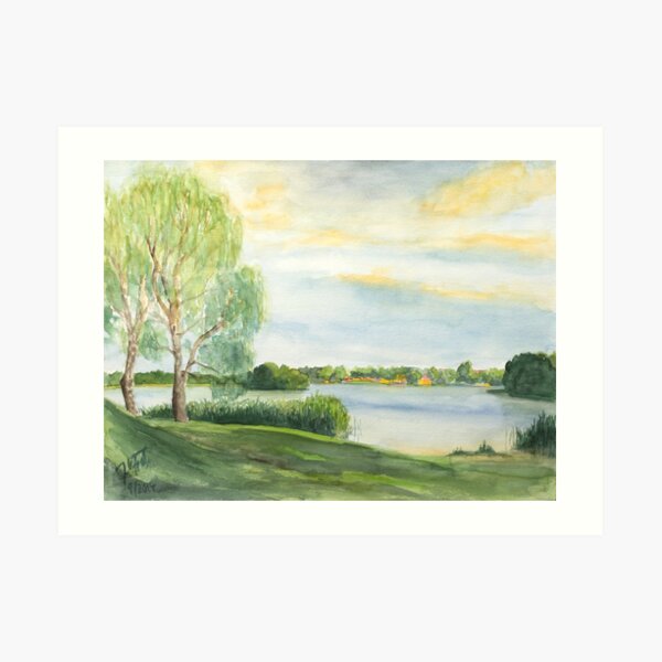 Abendstimmung - Templin See - Uckermark Art Print