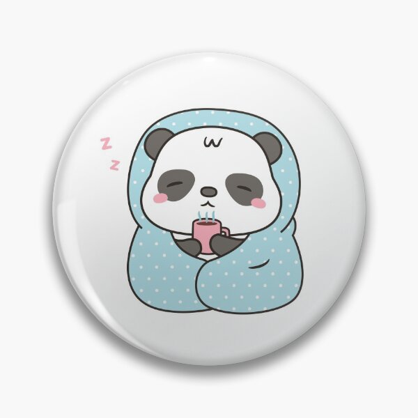 Item preview, Cute Sleepy Little Panda With Coffee and Blanket designed and sold by rustydoodle.
