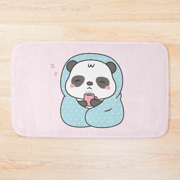 Item preview, Cute Sleepy Little Panda With Coffee and Blanket designed and sold by rustydoodle.