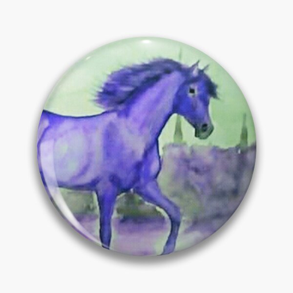 Item preview, Purple fantasy watercolor horse designed and sold by horseaddicted.