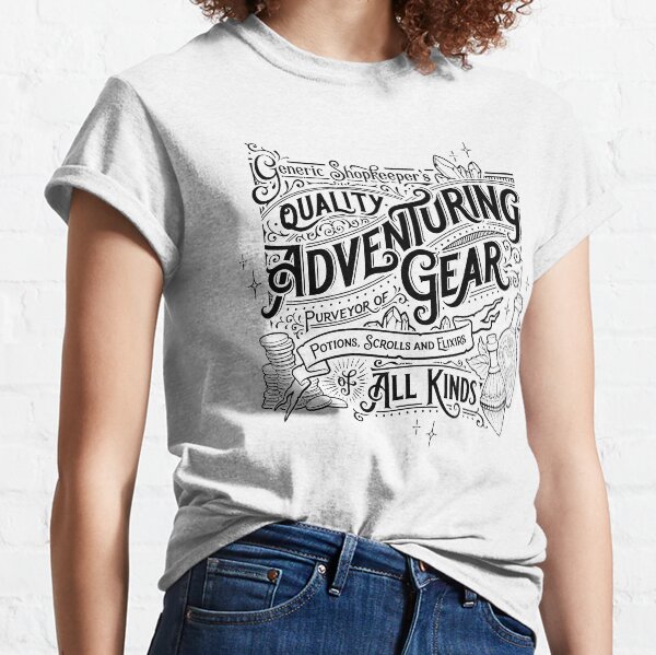 Vintage Adventuring / Black Classic T-Shirt