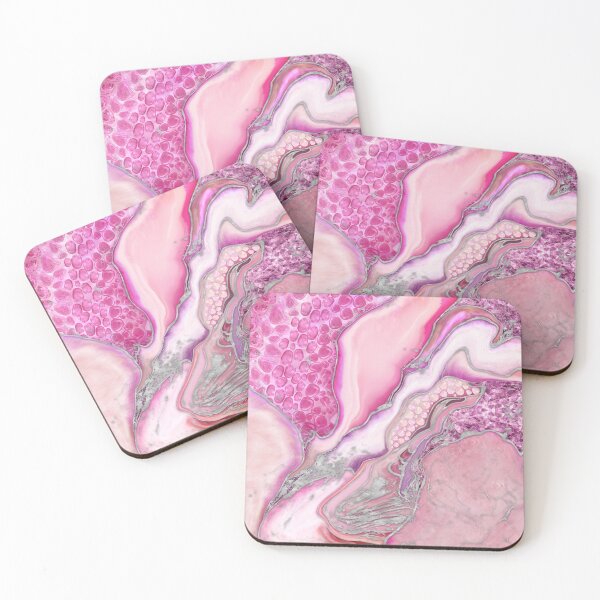 Item preview, Liquid Marble -Rose quartz and gemstones designed and sold by k9printart.