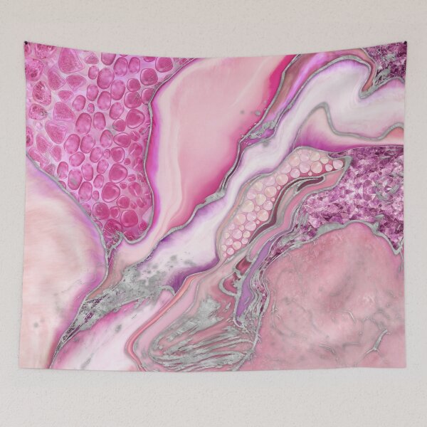 Item preview, Liquid Marble -Rose quartz and gemstones designed and sold by k9printart.