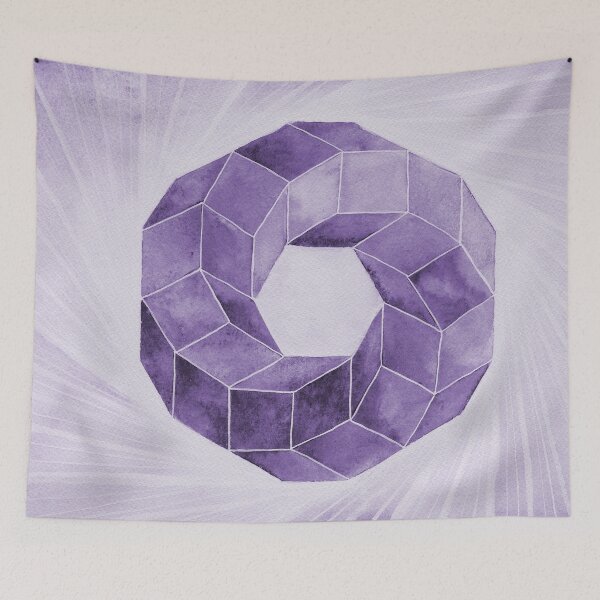 Item preview, Watercolor Impossible Polyhedron . Purple designed and sold by maruwatercolor.
