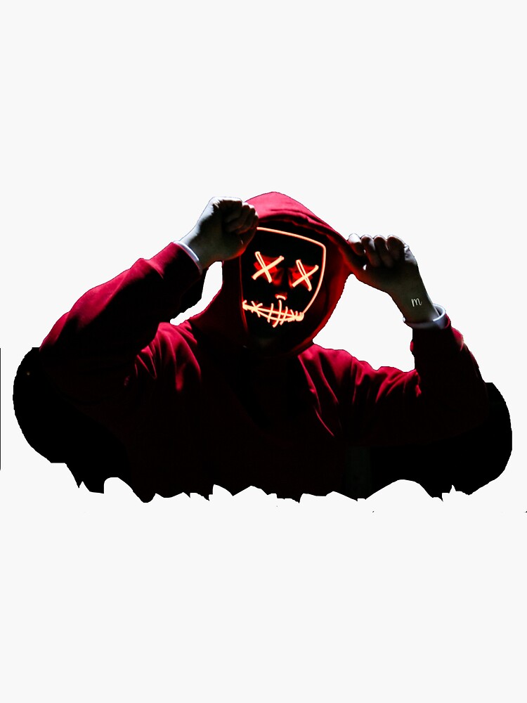 "Marshmello Red Glowing Face" Sticker for Sale by Rronny01 Redbubble