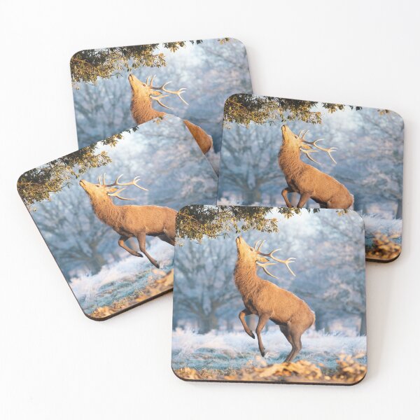 Item preview, Sun and ice, stag in winter designed and sold by Junkyardmax.