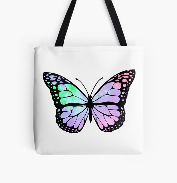 Blue and Yellow Grunge Butterflies Print Design Therapist Bag 