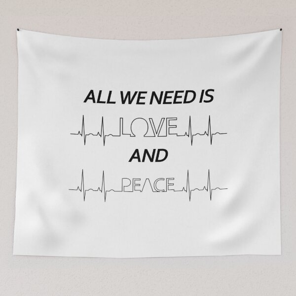 Item preview, All We Need Is Love And Peace  designed and sold by TeesByMark.
