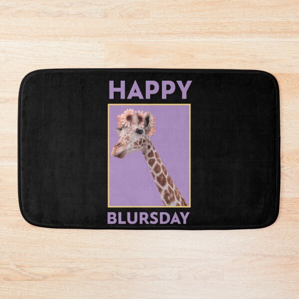 Item preview, Happy Blursday, Giraffe with flowers designed and sold by BeebopGraphics.