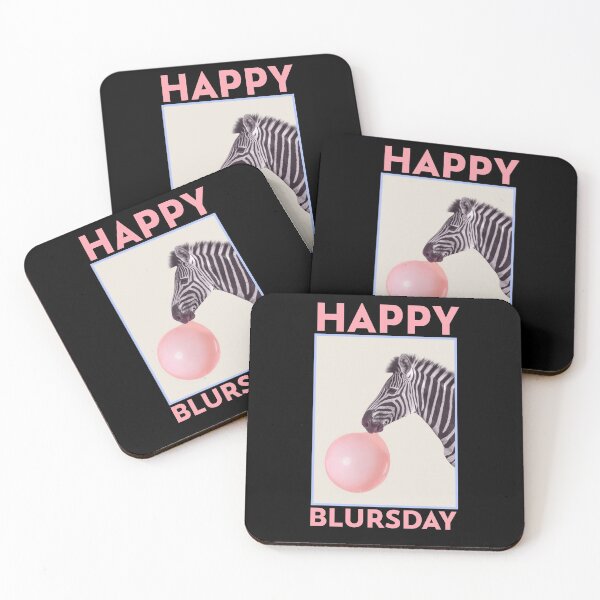 Item preview, Happy Blursday, Zebra blowing bubbles designed and sold by BeebopGraphics.