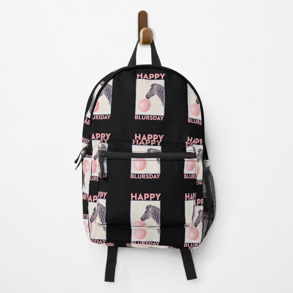 Item preview, Happy Blursday, Zebra blowing bubbles designed and sold by BeebopGraphics.