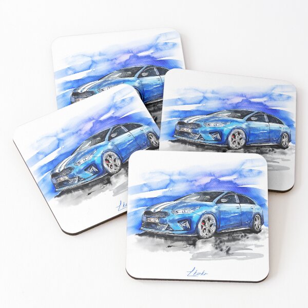Item preview, KIA GT watercolor artwork designed and sold by Lksrkr.