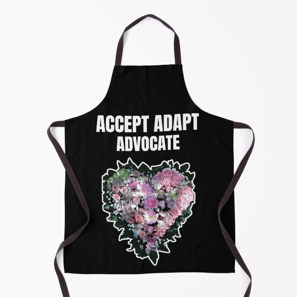 Item preview, Accept Adapt Advocate saying with flower bouquet heart designed and sold by SocialStreet.