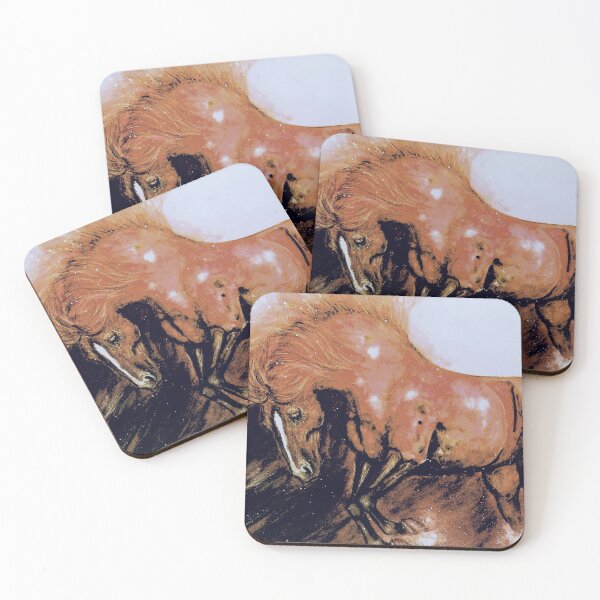 Item preview, Chestnut horse watetcolor painting designed and sold by horseaddicted.