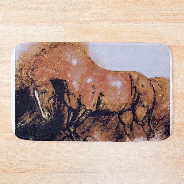 Item preview, Chestnut horse watetcolor painting designed and sold by horseaddicted.