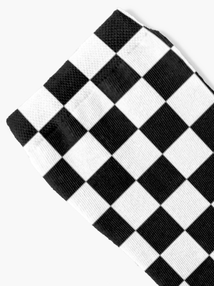 Black - Grey - White Checkers 3 Pairs Socket Socks