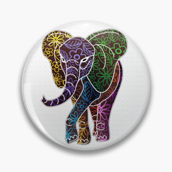 Item preview, Floral elephant  designed and sold by Roisin678.