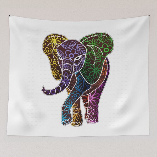 Item preview, Floral elephant  designed and sold by Roisin678.