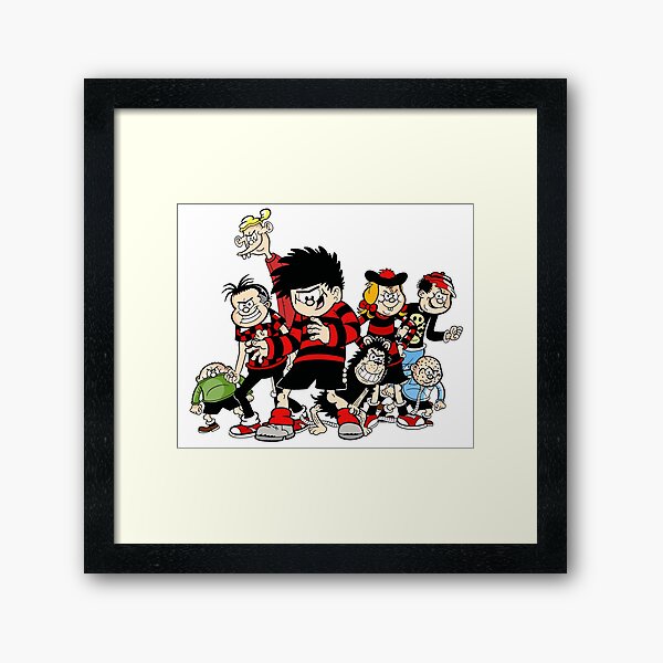 Dennis The Menace And Gang Framed Art Print