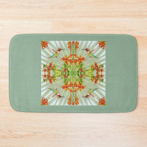 Item preview, Mirror Dazzle Mandala Annas Hummingbirds Square Image for Clothing etc designed and sold by HummingbirdPics.