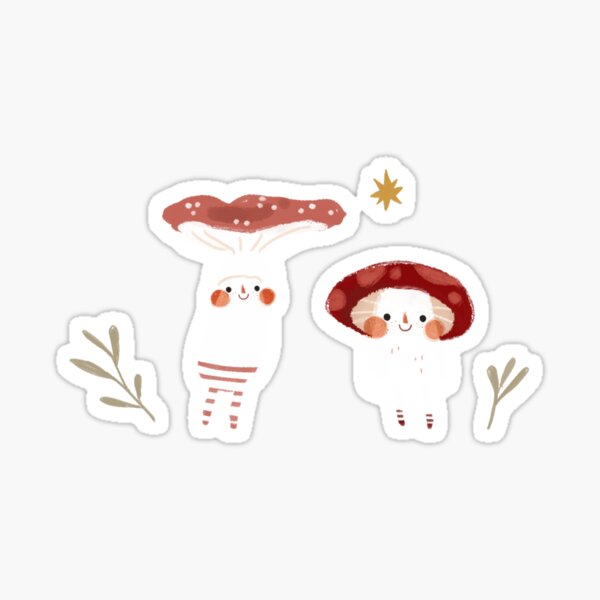 mushroom striped socks Sticker