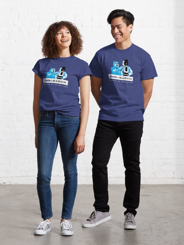 Imagen 1 de 7, Camiseta clásica con la obra Erwin & M.A.R.V.I.N., diseñada y vendida por Biotopía Shop.