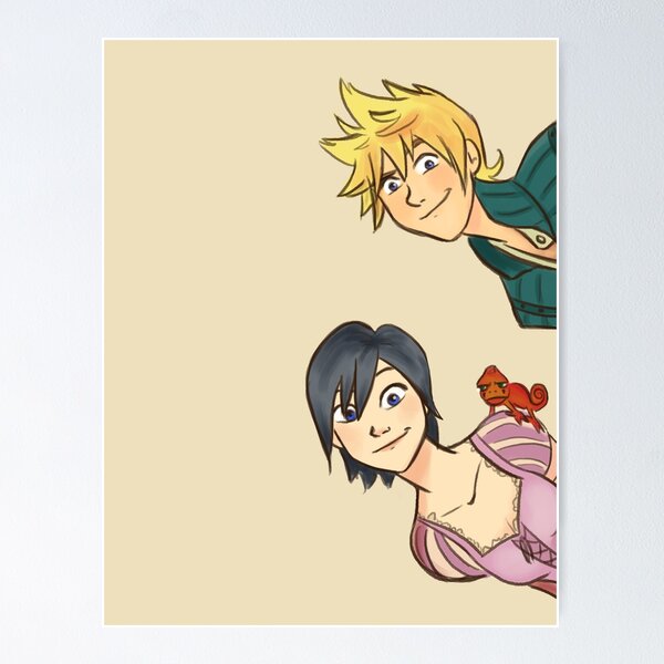 Vista previa del artículo con la obra «Enredados: Roxas y Xion», diseñado y vendido por imaginativeink.