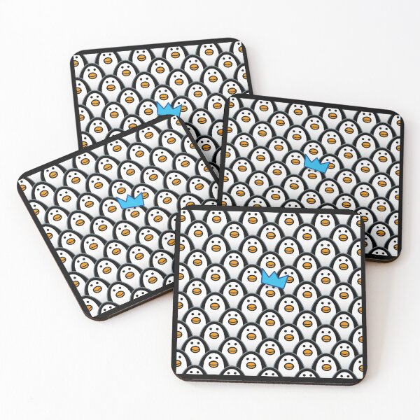 Item preview, Staring Penguins and a Blue Party Hat - Pattern designed and sold by CleverPencil.