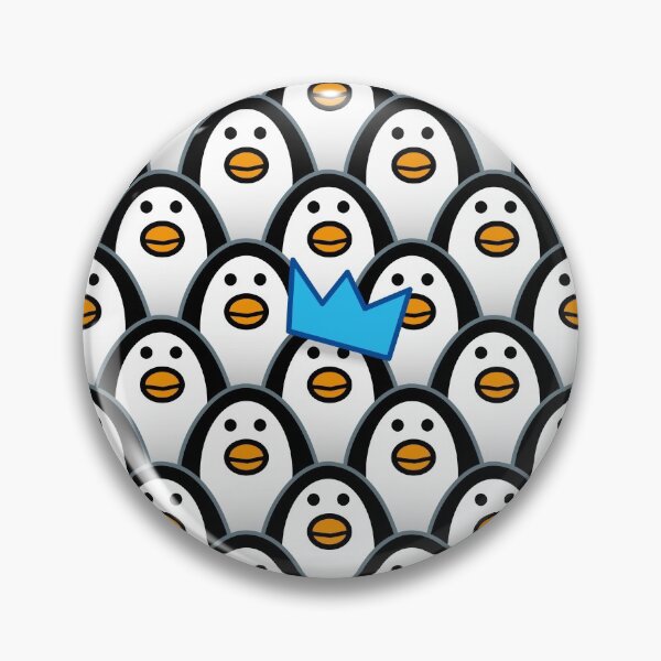 Item preview, Staring Penguins and a Blue Party Hat - Pattern designed and sold by CleverPencil.