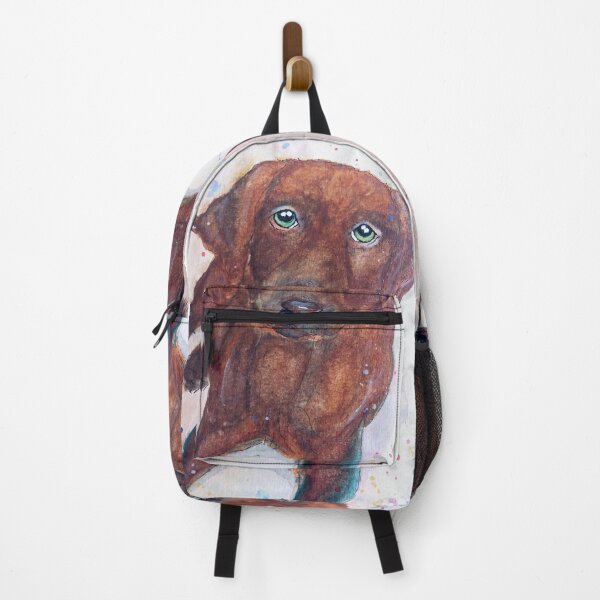 Item preview, Brown labrador puppy watercolor painting designed and sold by horseaddicted.