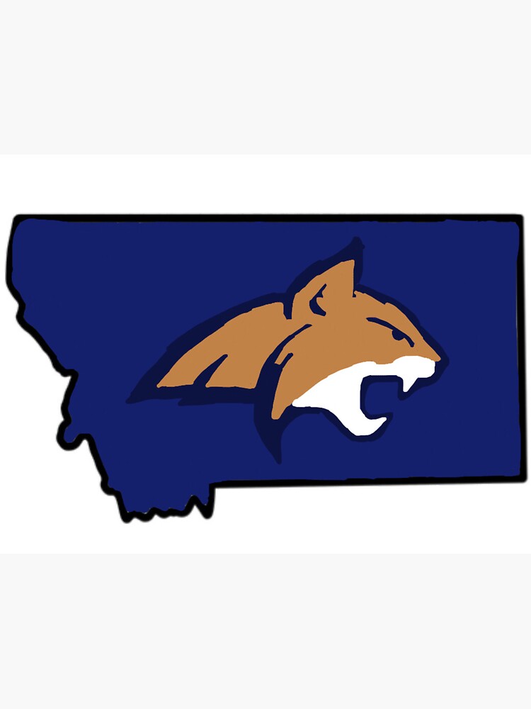 "MSU Bobcat Montana State Outline" Sticker for Sale by westernlah