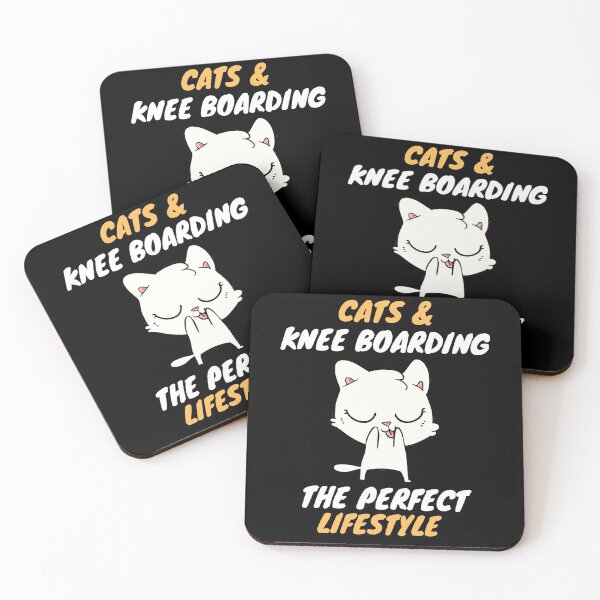 Item preview, cats and knee boarding lifestyle designed and sold by SnowballStep.