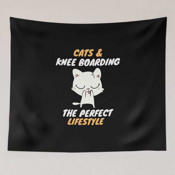 Item preview, cats and knee boarding lifestyle designed and sold by SnowballStep.