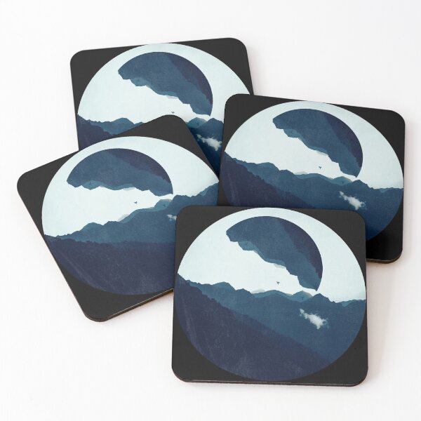 Item preview, Dark Peaks - Mountain Silhouettes Circle designed and sold by Dyrk Wyst Redbubble Shop.
