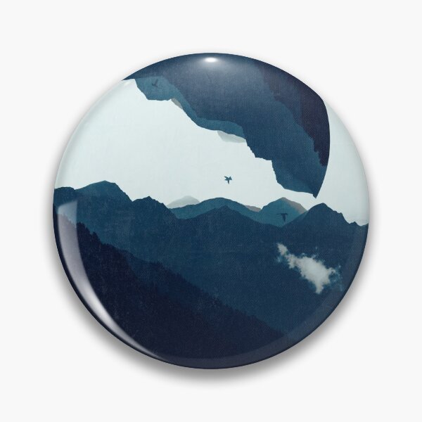 Item preview, Dark Peaks - Mountain Silhouettes Circle designed and sold by Dyrk Wyst Redbubble Shop.