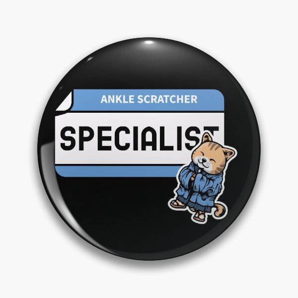Item preview, Ankle scratcher specialist, Dressed cat cartoon designed and sold by BeebopGraphics.
